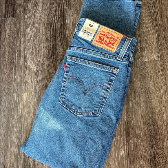 Levi's Wedge Straight Ankle Women's Blue Jeans - Picture 4 of 5